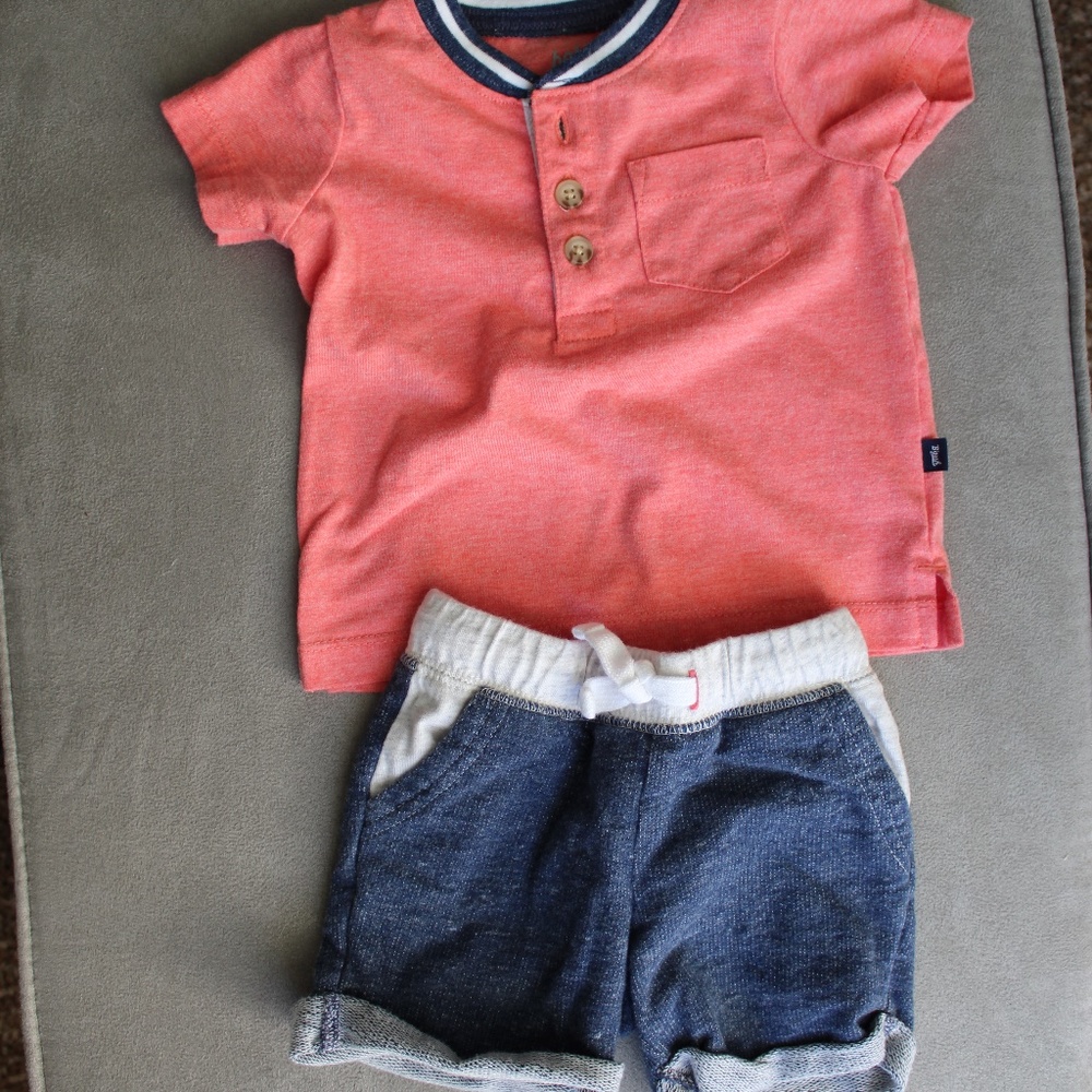 Baby B'gosh boys matching shorts set 3-6M